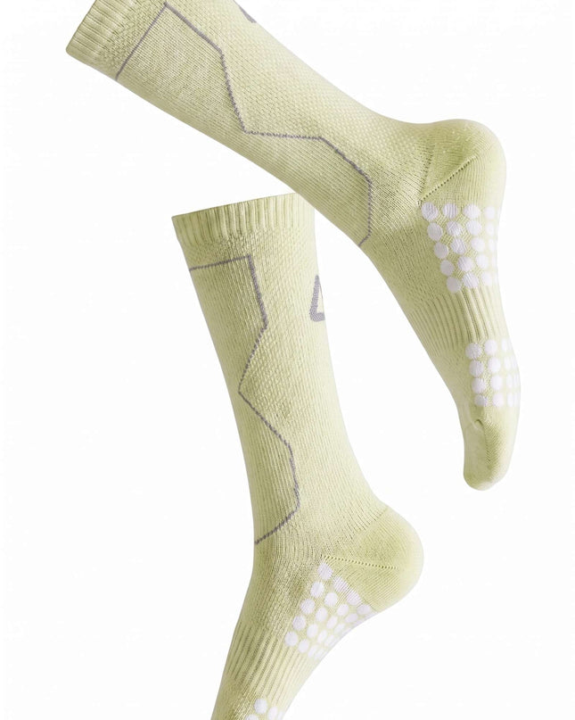 Reflective Dot Pastel Yellow Cycling Socks