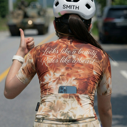 ROCKBROS Women's Earth-Tone Smoke Tie-Dye Performance Shorts