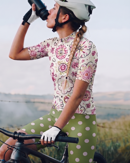 ROCKBROS Women's Whimsical Flower Cycling Jersey