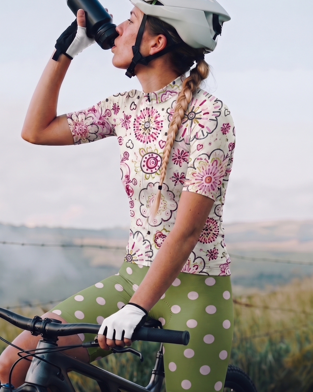 ROCKBROS Women's Whimsical Flower Cycling Jersey