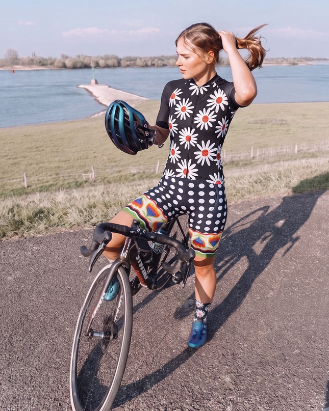 ROCKBROS Women's Daisy Print Cycling Set