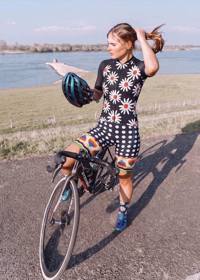 ROCKBROS Women's Daisy Print Cycling Set