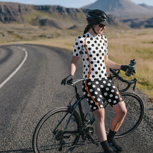 ROCKBROS Women's Retro Pop Polka Dot Aero Jersey