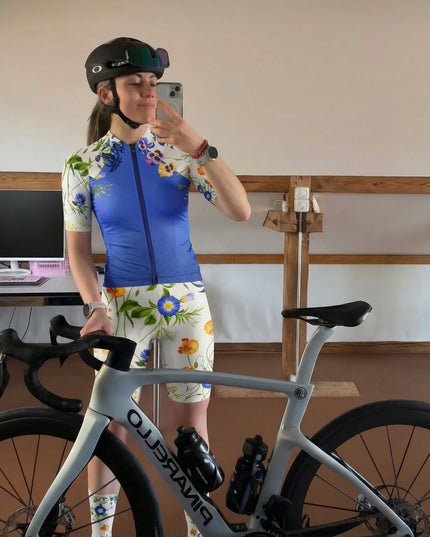 ROCKBROS Women's Wildflower Bloom Pro Cycling Bib Shorts