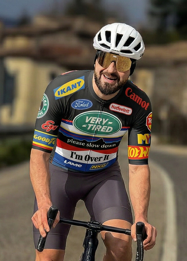 ROCKBROS Men's "Very Tired" Satirical Parody Pro Aero Jersey