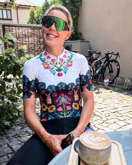 ROCKBROS Women's Bohemian Folk Bunny Garden Pro Aero Cycling Jersey