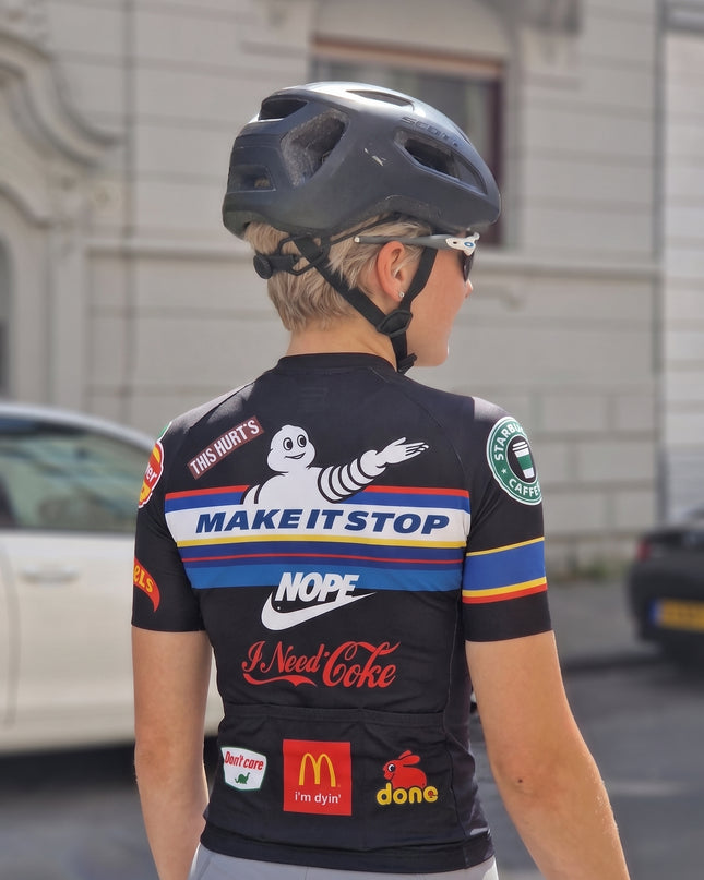 ROCKBROS Women's "Very Tired" Parody Logo Street Art Cycling Jersey