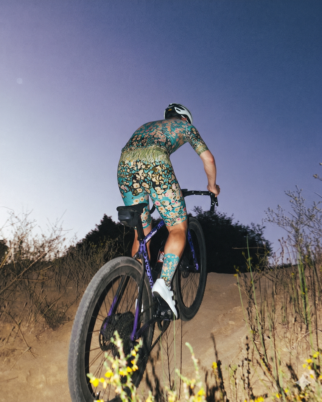 ROCKBROS Men's Impressionist Floral Oil Painting Cycling Jersey