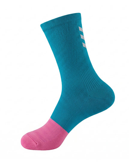 One Size Reflective Stripe Mid-Calf Cycling Socks