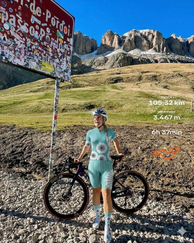 ROCKBROS Women's Teal Dandelion Chevron Print Short Sleeve Cycling Jersey