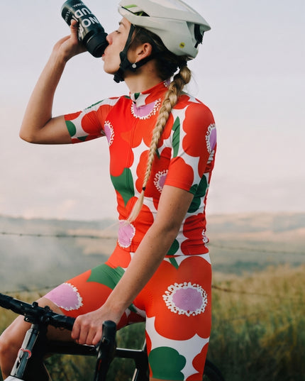 ROCKBROS Women's Artistic Poppy Cycling Shorts