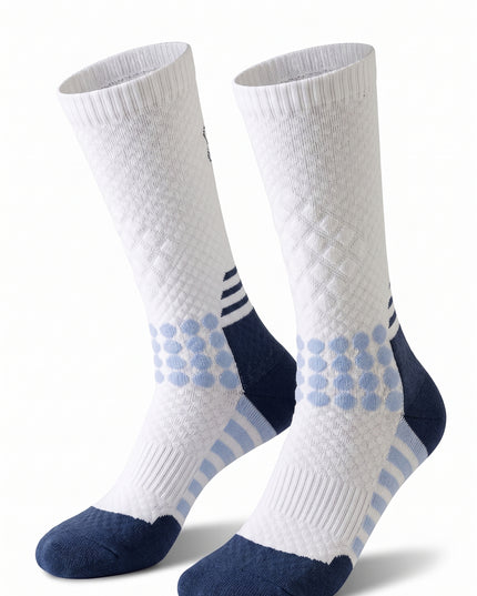 Reflective Polka Dot White Cycling Socks
