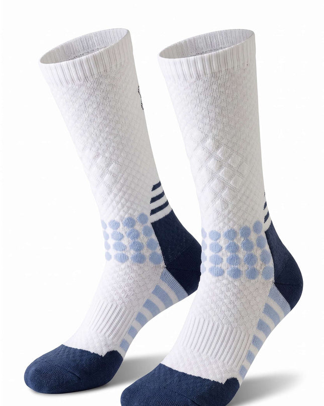 Reflective Polka Dot White Cycling Socks