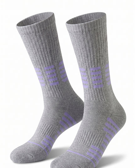 Reflective Striped Grey Cycling Socks