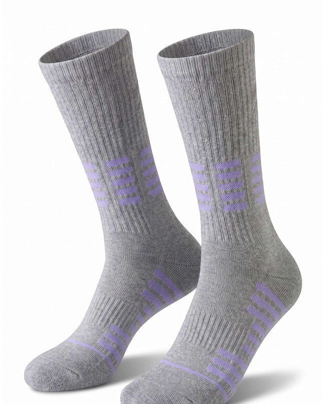 Reflective Striped Grey Cycling Socks