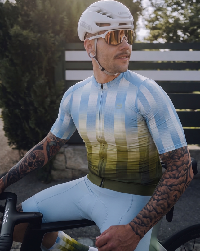 ROCKBROS Men's Horizon Stripe Pro Aero Cycling Jersey
