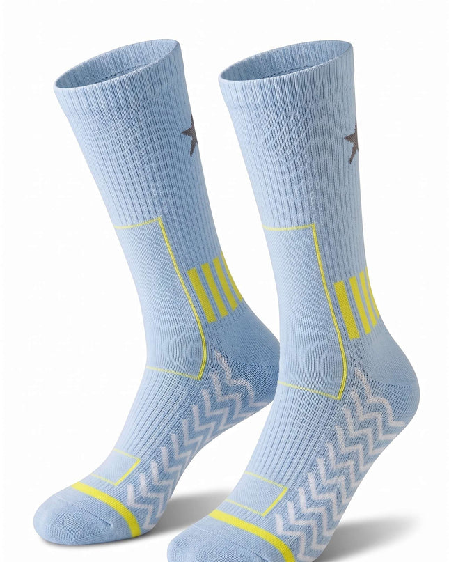 Reflective Chevron Sky Blue Cycling Socks
