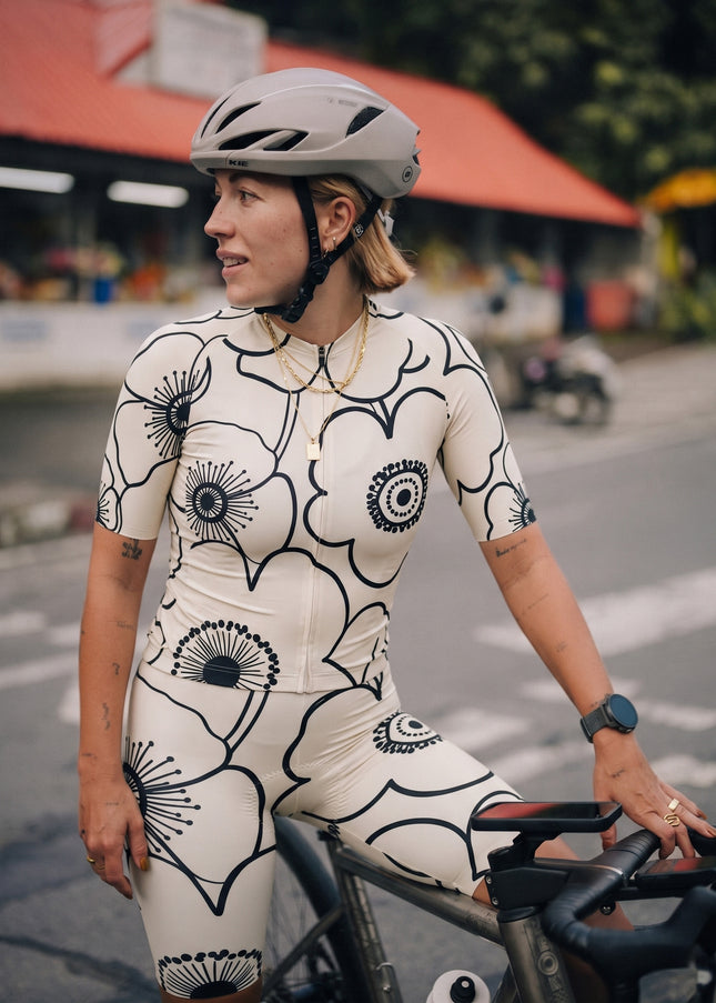 ROCKBROS Women's Minimalist Floral Cycling Set