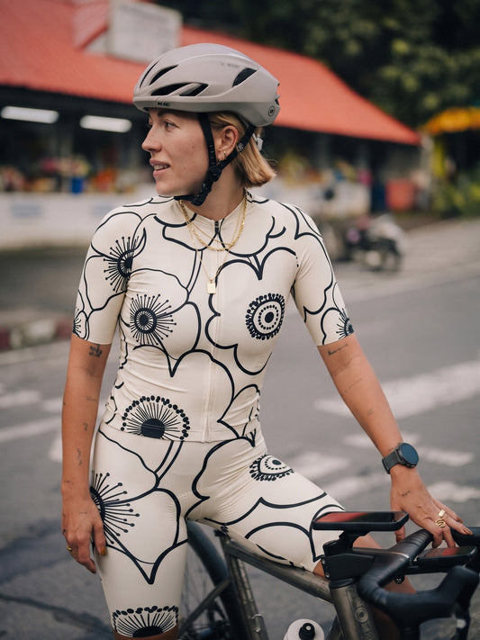 ROCKBROS Women's Minimalist Floral Cycling Jersey