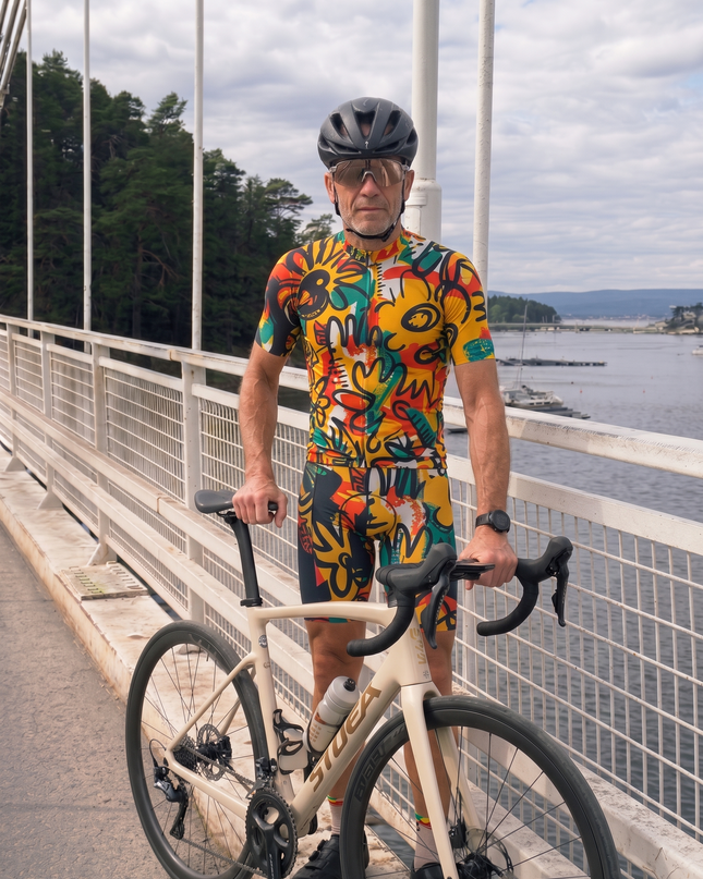 ROCKBROS Men's "Urban Canvas" Abstract Graffiti Pro Aero Jersey
