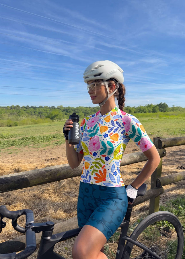 ROCKBROS Women's Vibrant Wild Meadow Floral All-Weather Pro Aero Cycling Jersey