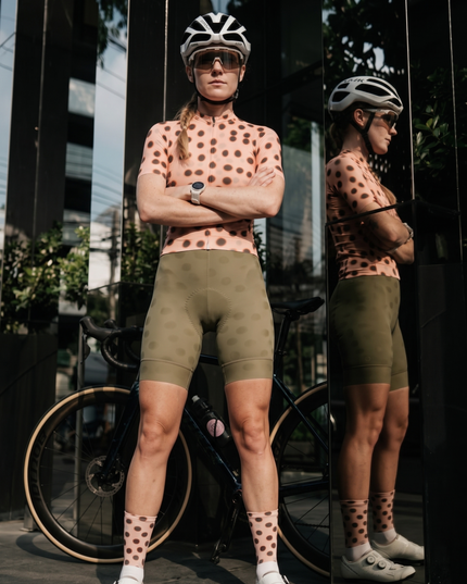 ROCKBROS Women's Burnt Ember Ink-Dot Pro Aero Cycling Set