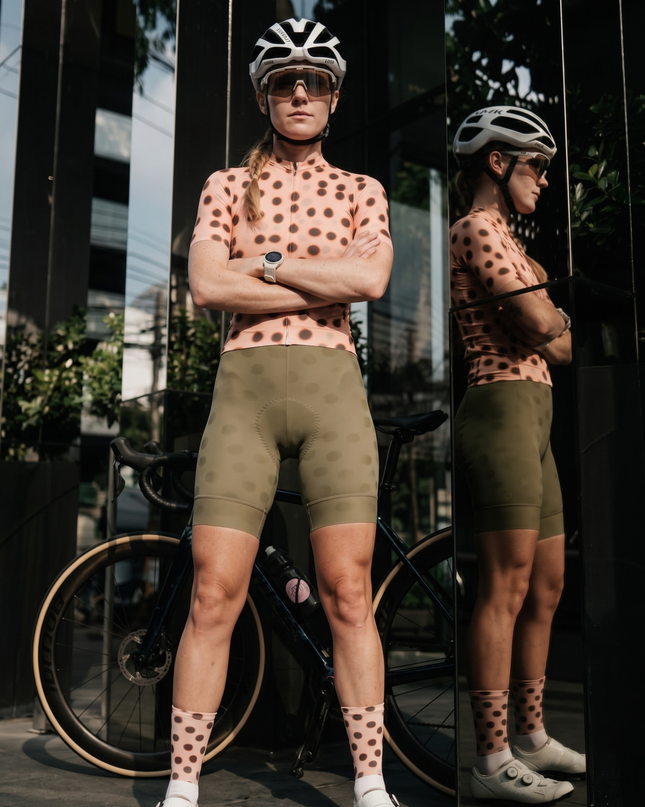 ROCKBROS Women's Burnt Ember Ink-Dot Pro Aero Cycling Set