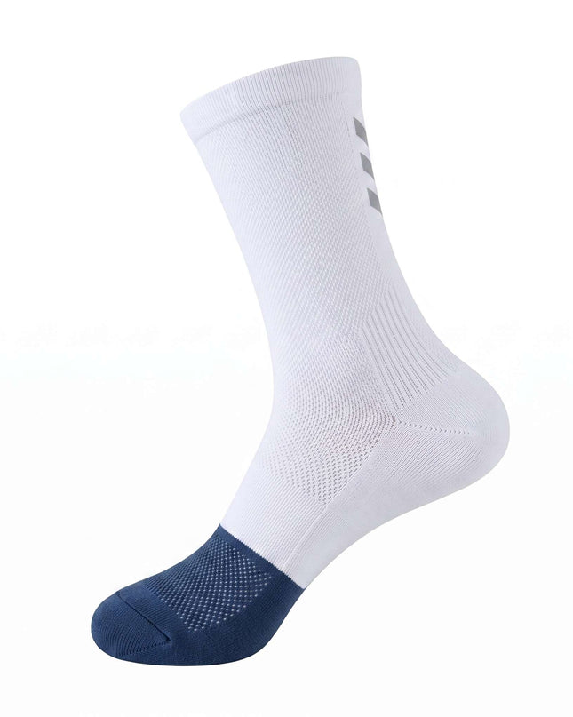 One Size Reflective Stripe Mid-Calf Cycling Socks