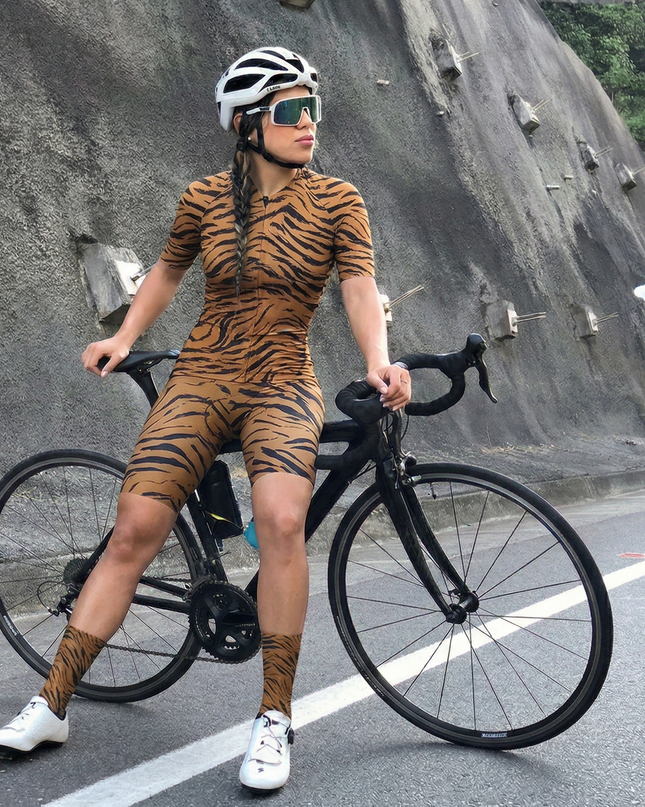 ROCKBROS Women's Apex Predator Tiger Stripe Pro Aero Jersey