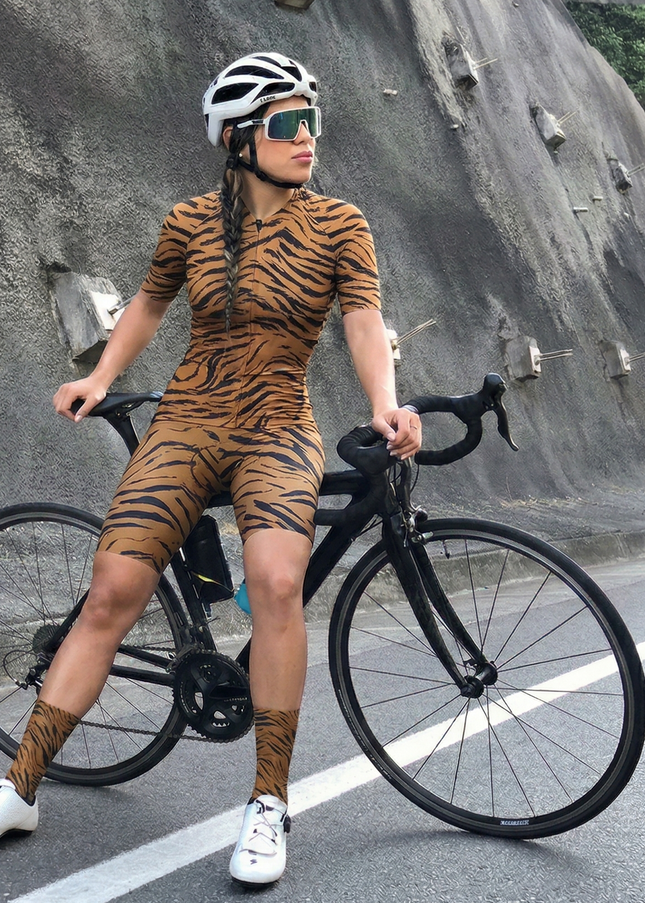 ROCKBROS Women's Apex Predator Tiger Stripe Pro Aero Jersey