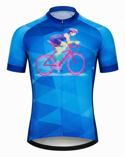 Men's Geometric Polygon Cycling Jersey