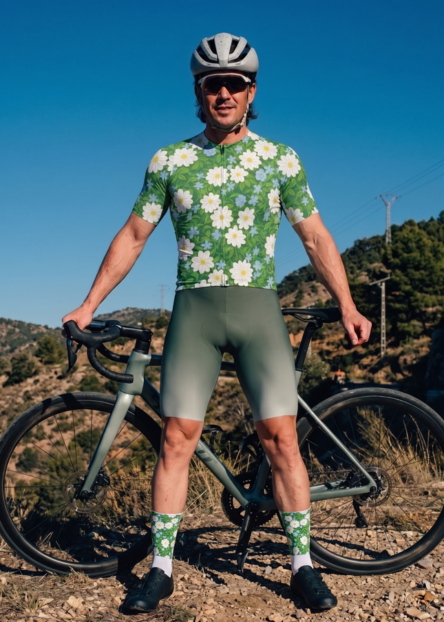 ROCKBROS Men's "Wild Meadow" Botanical Pro Aero Cycling Jersey