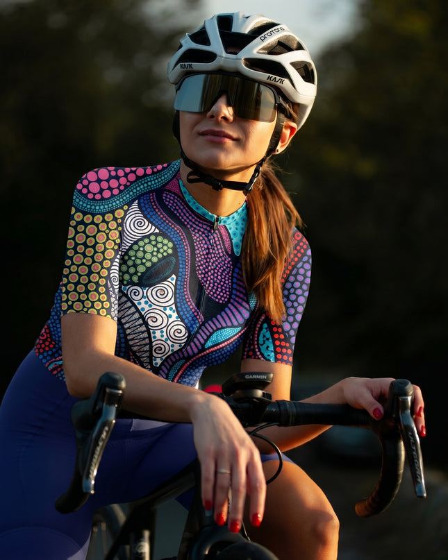 ROCKBROS Women's Psychedelic Dot Pattern Cycling Set