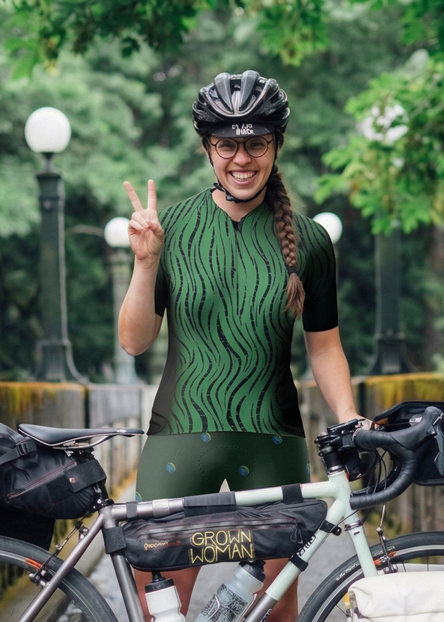 ROCKBROS Women's Cyber Forest Zebra All-Weather Pro Aero Jersey