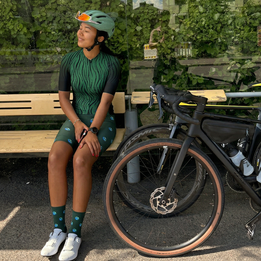 ROCKBROS Women's BLUE MARBLE Pro Aero Cycling Shorts