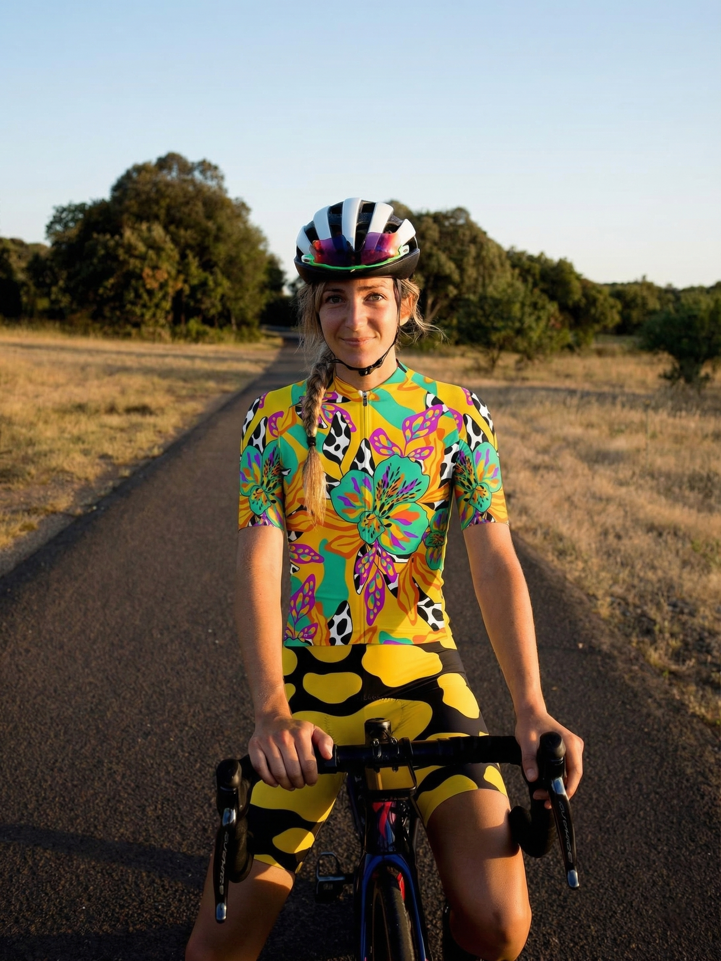 ROCKBROS Women's Tropical Orchid Wild Garden Aero Cycling Jersey