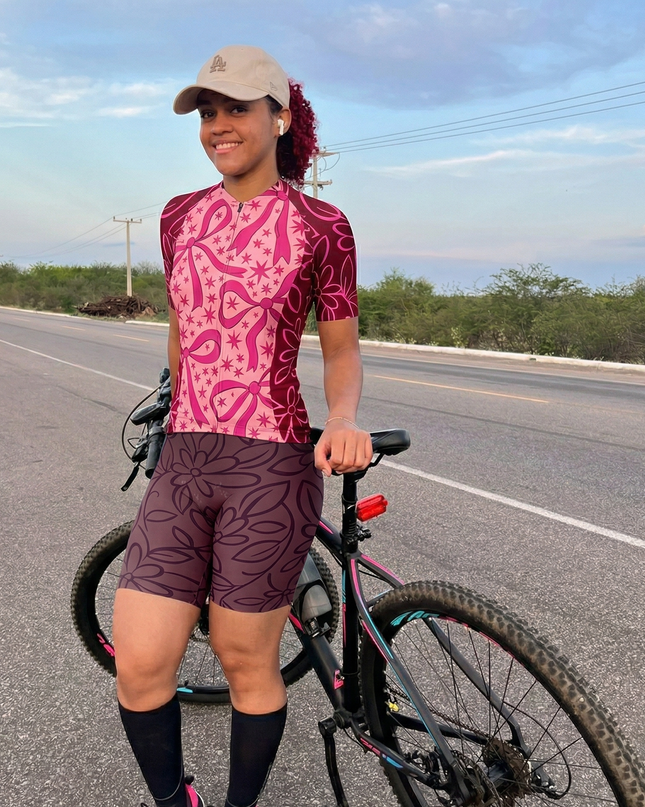 ROCKBROS Women's Berry Bows & Starburst All-Weather Jersey