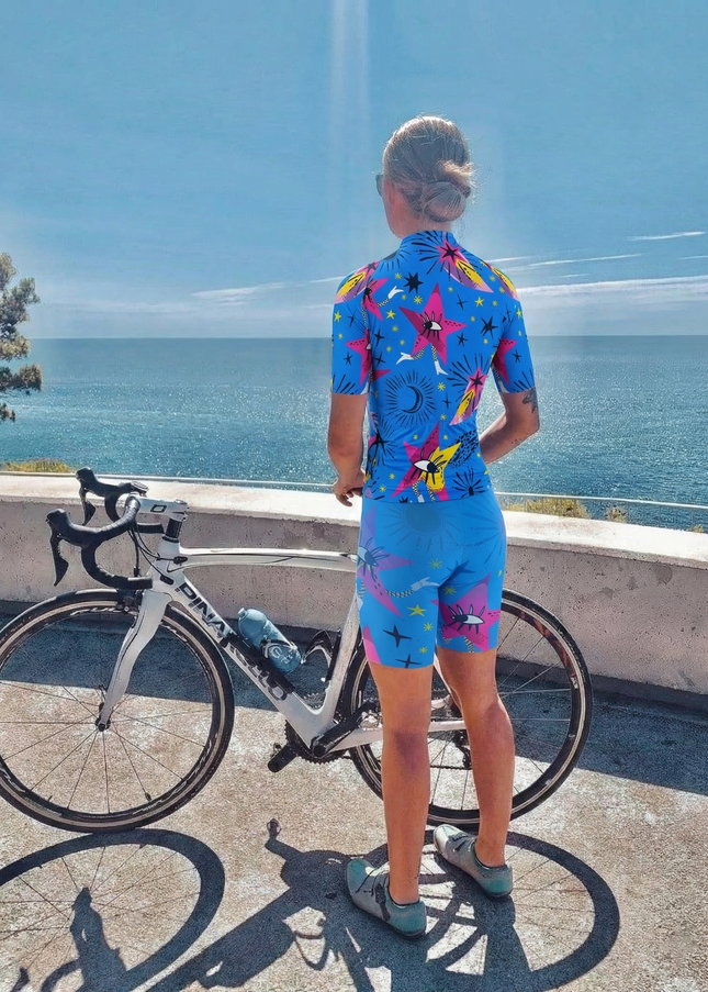 ROCKBROS Women's Psychedelic Starry Eye Soft Cosmos Aero Jersey