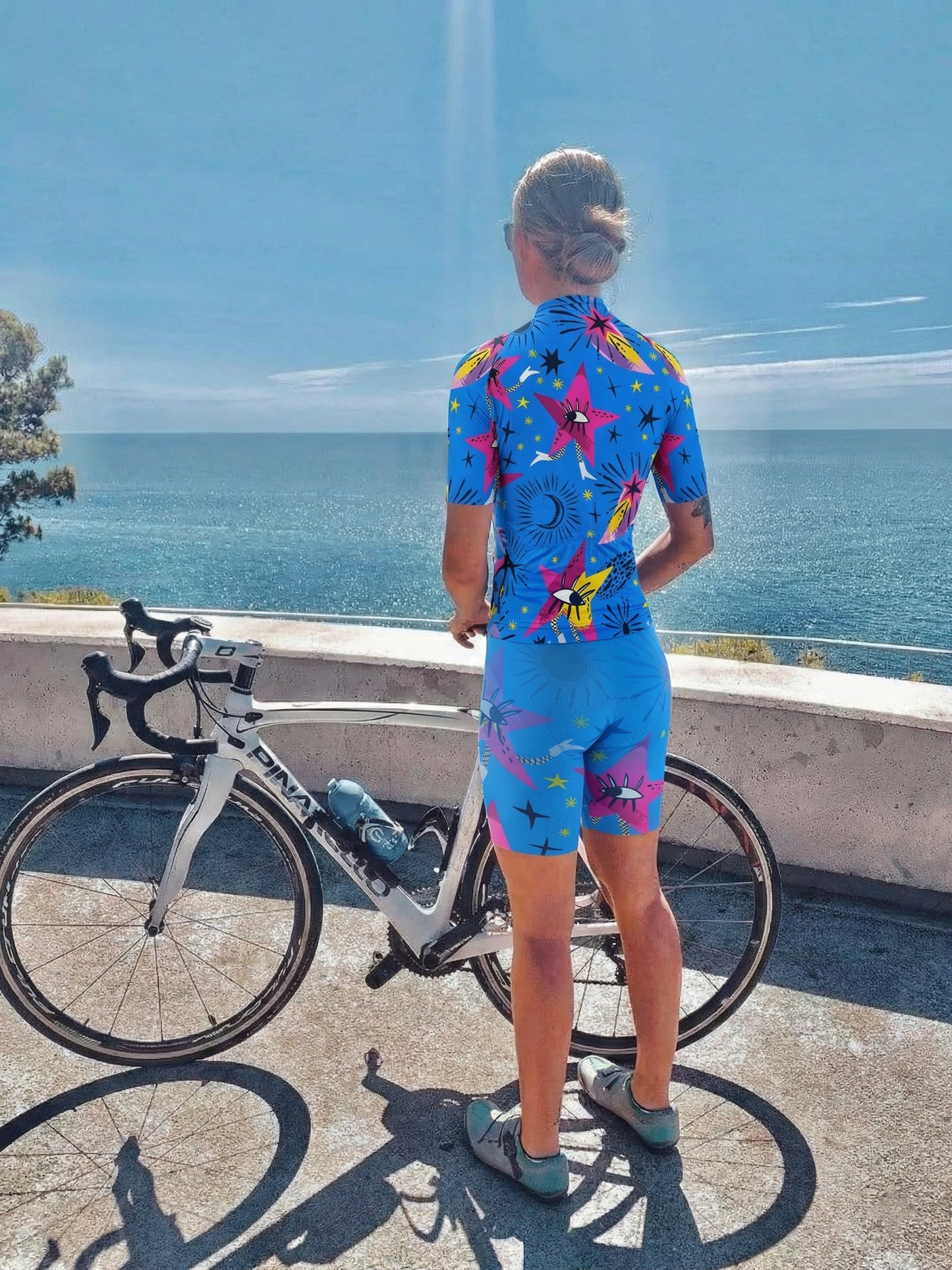 ROCKBROS Women's Psychedelic Starry Eye Soft Cosmos Aero Jersey