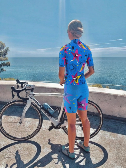 ROCKBROS Women's Psychedelic Starry Eye Soft Cosmos Aero Jersey