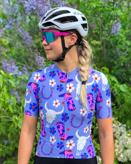 ROCKBROS Women's Cowgirl Floral Pro Aero Cycling Jersey