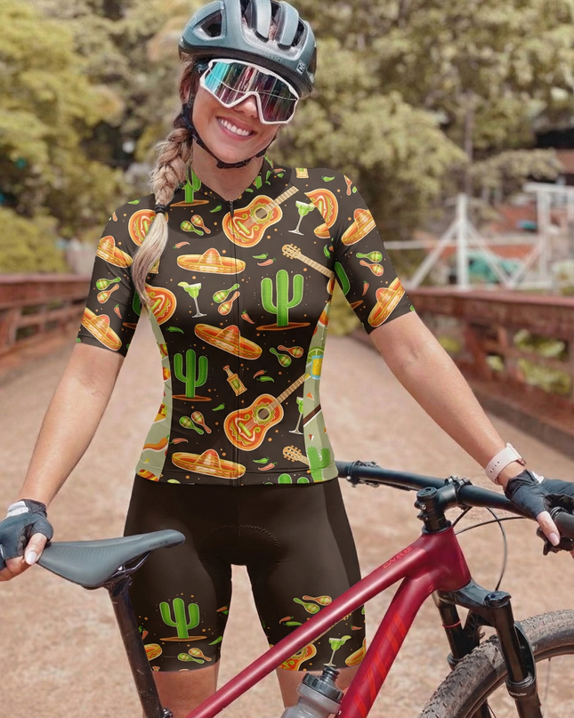 ROCKBROS Women's Fiesta Spirit Mexican-Vibe Pro Aero Cycling Jersey