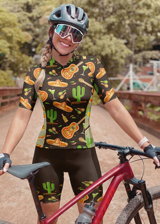 ROCKBROS Women's Fiesta Spirit Mexican-Vibe Pro Aero Cycling Jersey