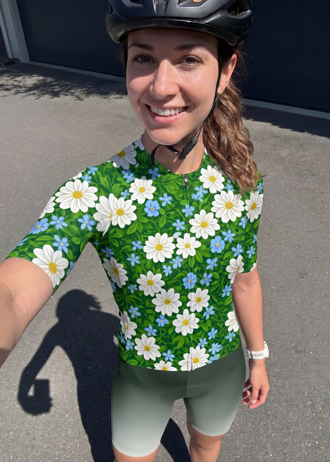 ROCKBROS Women's "Wild Meadow" Botanical Pro Aero Cycling Jersey