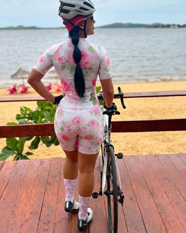 ROCKBROS Women's Watercolor Bloom Dreamy Rose Aero Set