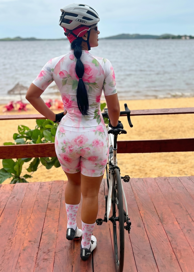 ROCKBROS Women's Watercolor Bloom Dreamy Rose Aero Set