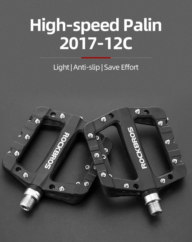 ROCKBROS Ultralight Seal Bearings Bicycle Bike Pedals Cycling Nylon Road bmx Mtb Pedals Flat Platform Bicycle Parts Accessories