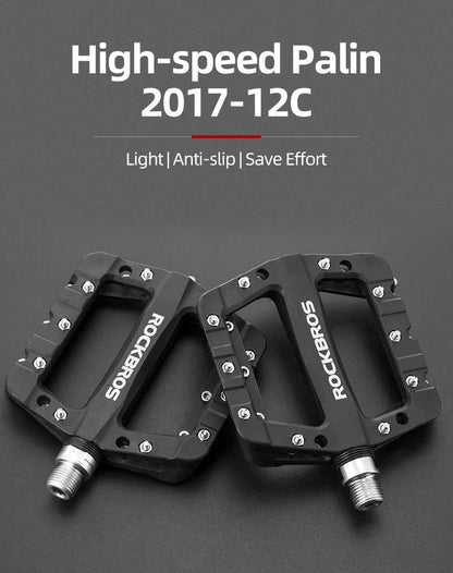 ROCKBROS Ultralight Seal Bearings Bicycle Bike Pedals Cycling Nylon Road bmx Mtb Pedals Flat Platform Bicycle Parts Accessories