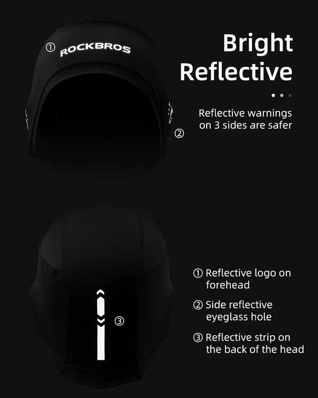 ROCKBROS Cycling Women Men's Cap Balaklava With Glasses Holes Anti-uv High Elasticity Breathable Reflective Bandana Cycling Hat