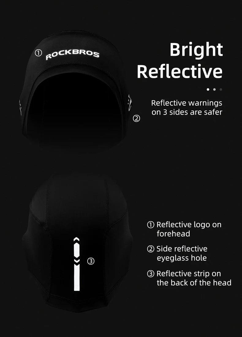 ROCKBROS Cycling Women Men's Cap Balaklava With Glasses Holes Anti-uv High Elasticity Breathable Reflective Bandana Cycling Hat